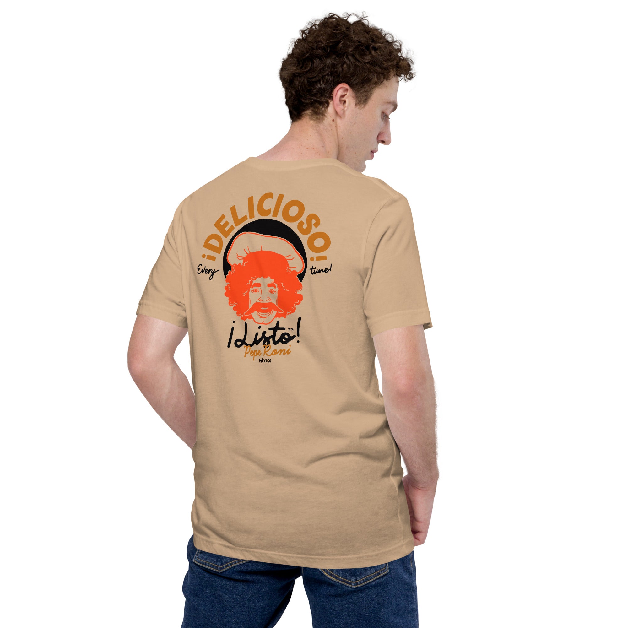 ¡Delicioso! Natural T-Shirt (on Back)